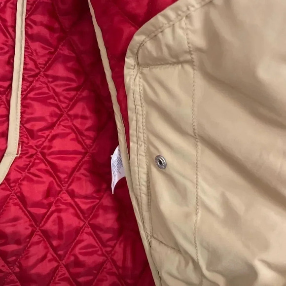 Lands' End Quilted Jacket Coat Small 6-8 10 12 Full Zip Front Pockets - Picture 8 of 15